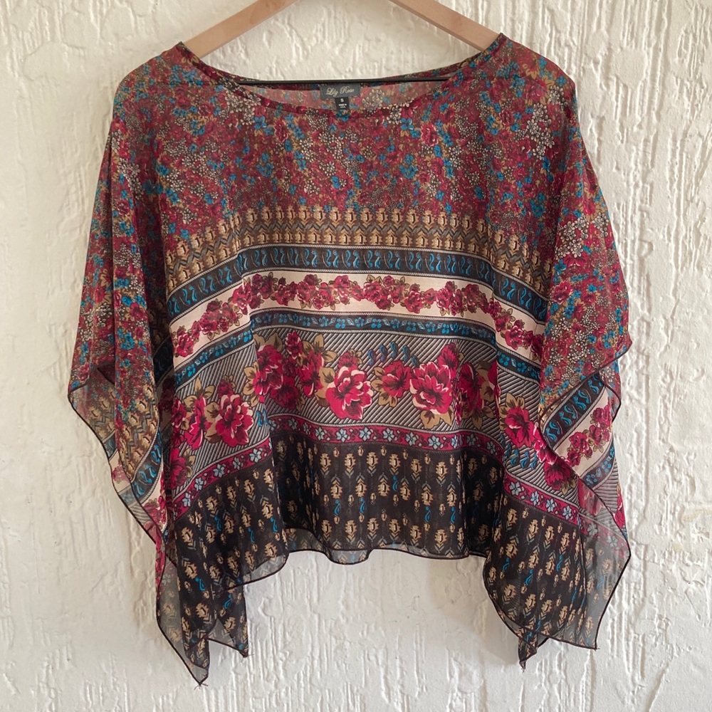 Lily Rose Floral Blouse Size Small